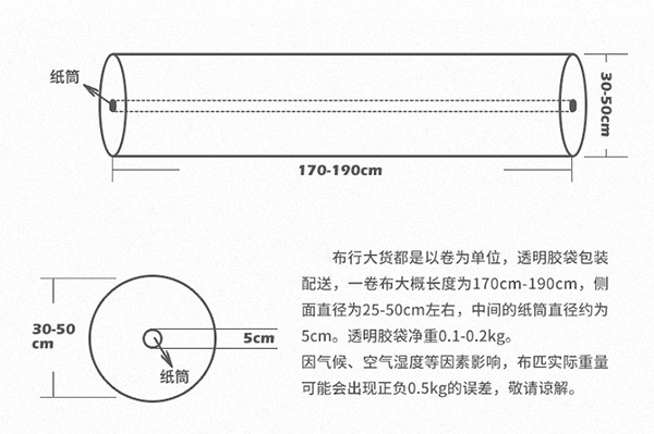 環(huán)保再生衛(wèi)衣面料面料1829#產(chǎn)品包裝-藝凡紡織